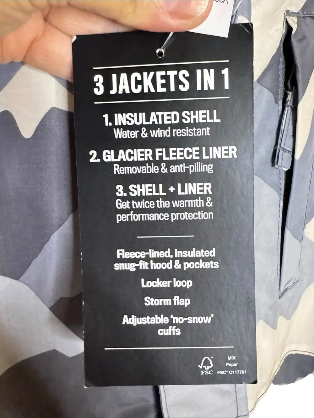 NEW The Children’s Place Print Colorblock 3 in 1 Jacket Size Large (10/12)